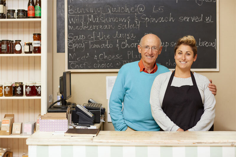 Father and Daughter Working in Bakery