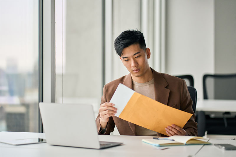 Man Receiving Mail