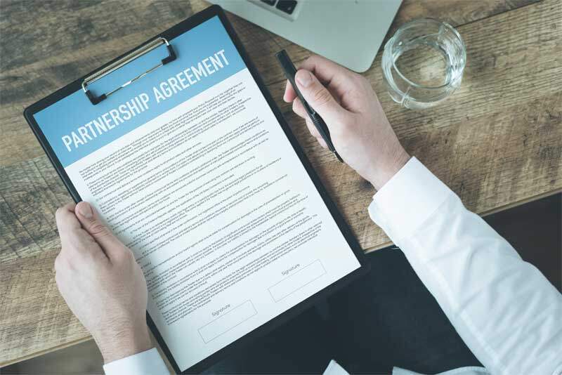 Partnership Agreement on Clipboard