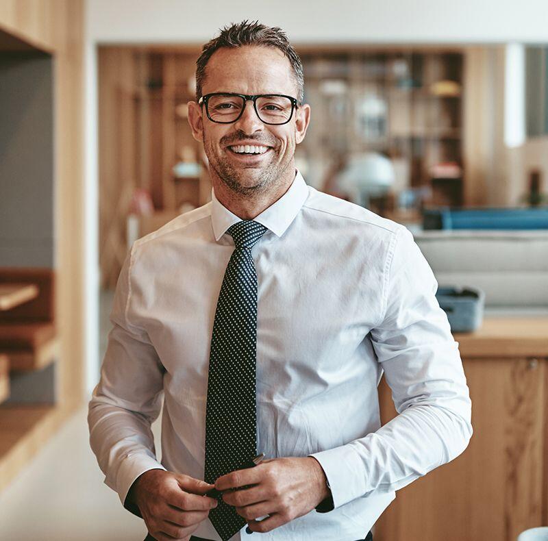 Smiling Man in Tie