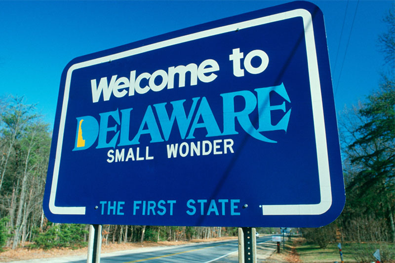 Welcome to Delaware Sign